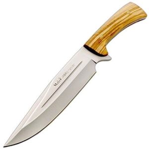 Muela Cuchillo Jabali JABALI-21 OL hoja de acero MoVa de 21 cm y empuñadura de madera de olivo.