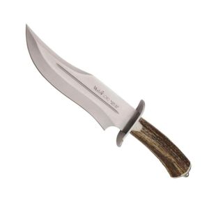 Muela Cuchillo de Caza Lobo LOBO-23A hoja MOVA de 23 cm y empuñadura de asta de ciervo.