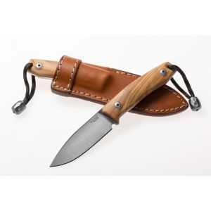 Cuchillo italiano LIONSTEEL M1 UL con hoja de acero M390 de 7,4 cm y empuñadura de madera de olivo de 10 cm