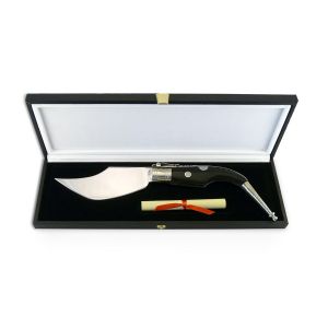 Navaja Expósito capaora reproducción S. XVIII Nº 3 hoja de acero inoxidable MoVa de 12 cm y empuñadura alpaca y búfalo M/187