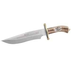 Muela Cuchillo MAGNUM-23 hoja de acero MoVa de 23 cm y empuñadura de asta de ciervo.