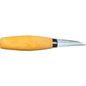 Cuchillo para tallar Morakniv Woodcarving 122 con hoja de acero Carbono de 5.9 cm y empuñadura de Abedul de 11.1 cm