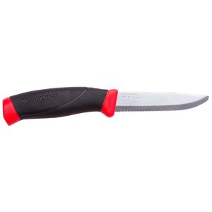 Cuchillo Morakniv Companion Rescue SRT Safe Rojo con hoja de acero 12C27 (inox) de 9.9 cm y empuñadura de Polímero de 11.5 cm
