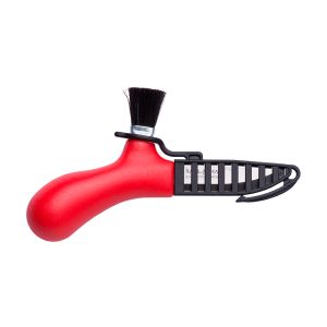 Cuchillo para setas Morakniv Rojo con hoja de acero 12C27 (inox) de 6.2 cm y empuñadura de Polímero de 7.9 cm