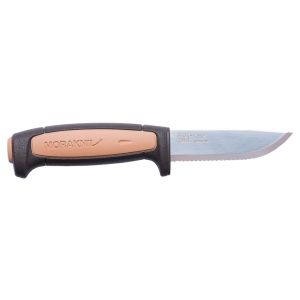 Cuchillo Morakniv Rope Marrón y negro con hoja de acero 12C27 (inox) de 9.1 cm y empuñadura de Polímero de 11.5 cm