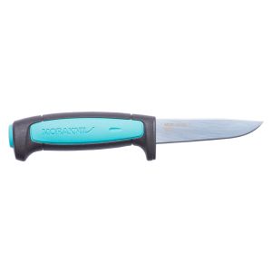 Cuchillo Morakniv Flex Azul con hoja de acero 12C27 (inox) de 8.8 cm y empuñadura de Caucho de 11.5 cm