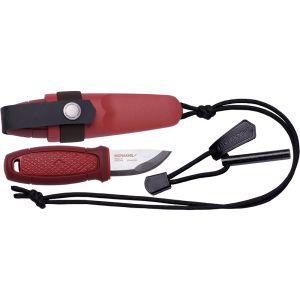 Set de cuchillo Morakniv Eldris Kit Rojo con hoja de acero 12C27 (inox) de 5.9 cm y empuñadura de Polímero de 8.4 cm