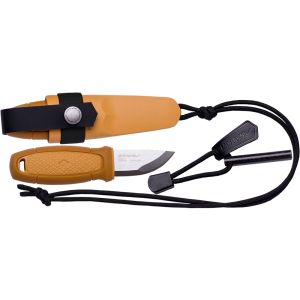 Set de cuchillo Morakniv Eldris Kit Marrón con hoja de acero 12C27 (inox) de 5.9 cm y empuñadura de Polímero de 8.4 cm