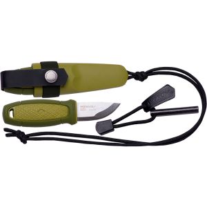 Set de cuchillo Morakniv Eldris Kit Verde con hoja de acero 12C27 (inox) de 5.9 cm y empuñadura de Polímero de 8.4 cm