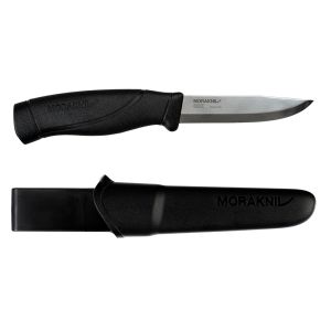 Cuchillo Morakniv Companion HD Black con hoja de acero 12C27 (inox) de 10.4 cm y empuñadura de Polímero de 11.4 cm