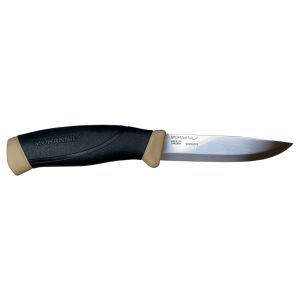 Cuchillo Morakniv Companion con hoja de acero 12C27 (inox) de 10.4 cm y empuñadura de Caucho de 11.5 cm