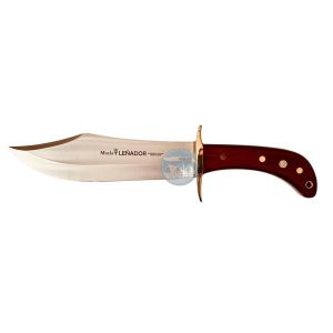 Compra aquí tu Cuchillo Muela LEÑADOR con hoja de acero inoxidable 420MoV (1.4116) de 24,5 cm y empuñadura de madera de palo rojo de 14,5 cm. , ¡Somos su tienda en Albacete!