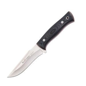 Compra aquí tu Cuchillo Muela POINTER-12M con hoja de acero MoVa de 12 cm y empuñadura de micarta negra de 12 cm, ¡Somos su tienda en Albacete!