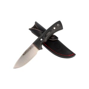 Muela Cuchillo Rhino RHINO-9M hoja de acero Sandvick 14C28N de 9 cm y empuñadura de micarta negra.