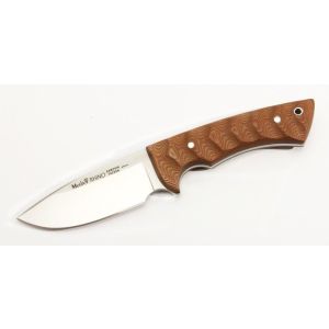 Muela Cuchillo Rhino 10SV.C/K hoja de 10 cm y empuñadura de micarta marron con kydex desierto.