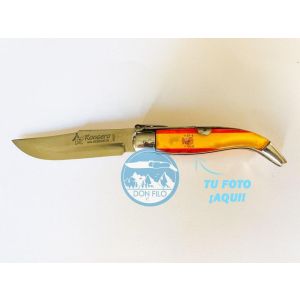 Navaja clásica albaceteña teja aluminio ¡personalizada con tu foto! Nº00 de Antonio Roncero