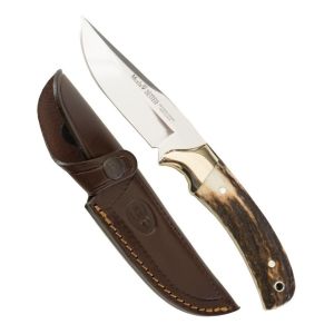 Muela Cuchillo SETTER-11A hoja de acero MoVa de 11 cm y empuñadura de asta de ciervo.