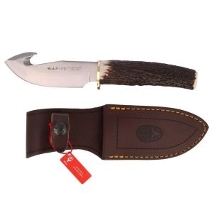 Muela Cuchillo VIPER-11A hoja de acero MoVa de 11 cm y empuñadura de asta de ciervo.